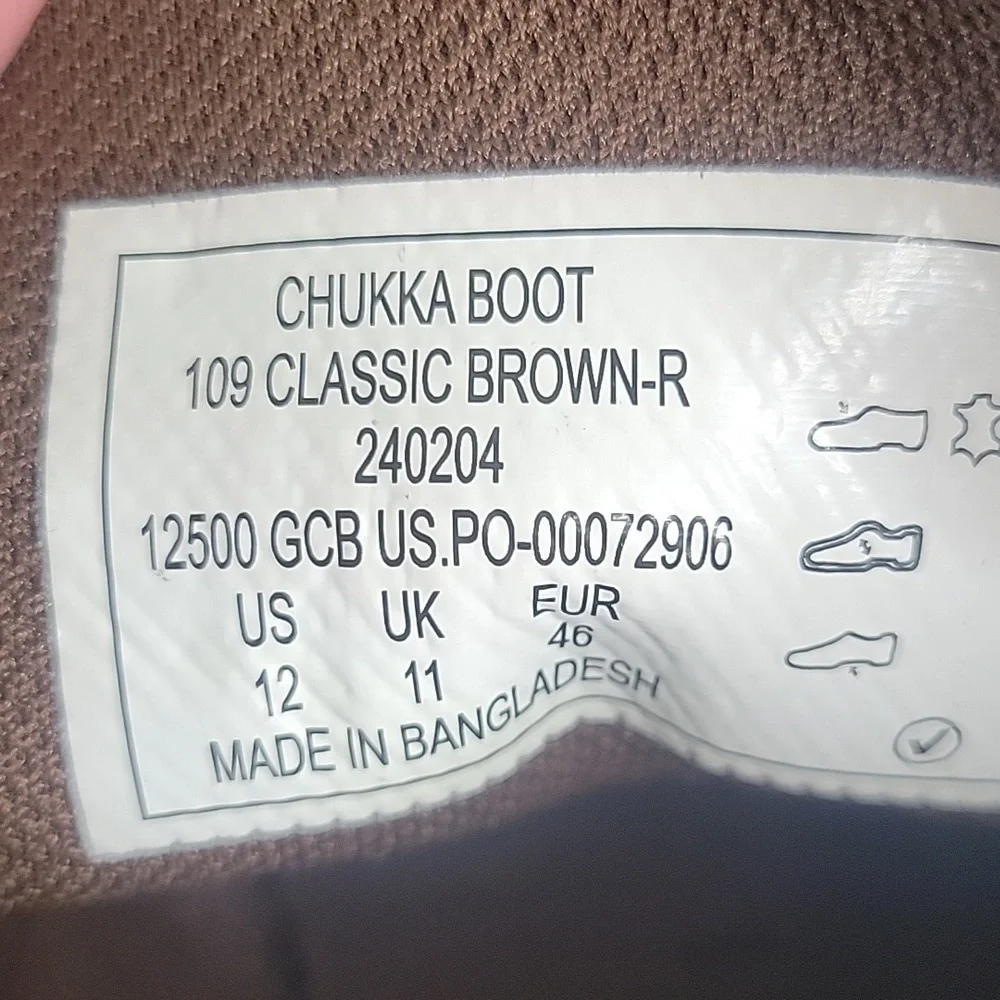 5.11 TACTICAL CHUKKA Men's Classic Brown Boots Size 12